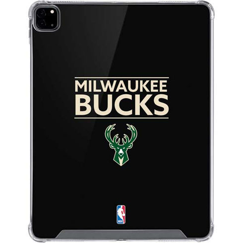 NBA Milwaukee Bucks Standard - Black iPad Pro 12.9in (2020) Clear Case