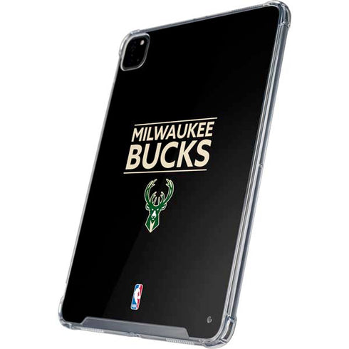 NBA Milwaukee Bucks Standard - Black iPad Pro 12.9in (2020) Clear Case