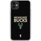 NBA Milwaukee Bucks Standard - Black iPhone 11 Clear Case