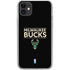 NBA Milwaukee Bucks Standard - Black iPhone 11 Clear Case