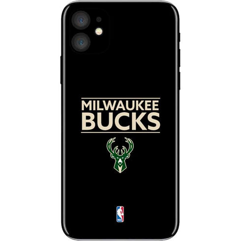 NBA Milwaukee Bucks Standard - Black iPhone 11 Skin