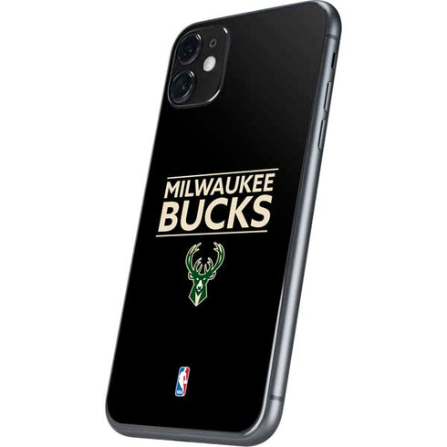 NBA Milwaukee Bucks Standard - Black iPhone 11 Skin