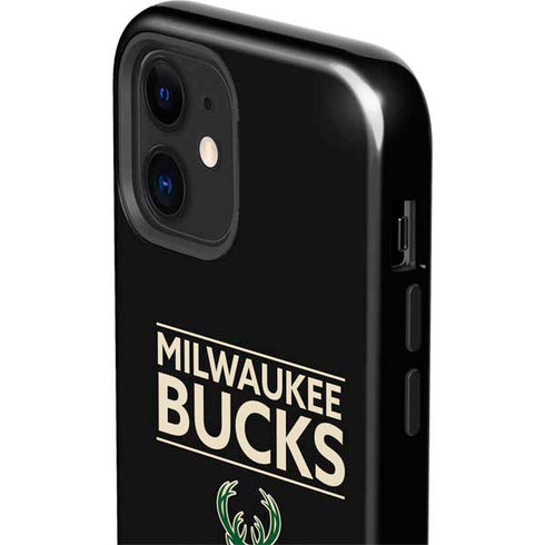 NBA Milwaukee Bucks Standard - Black iPhone 12 Impact Case