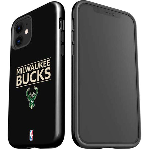 NBA Milwaukee Bucks Standard - Black iPhone 12 Impact Case