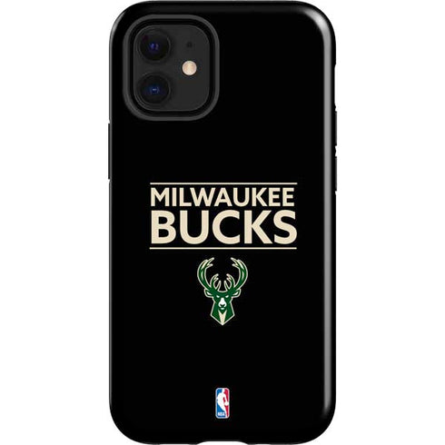 NBA Milwaukee Bucks Standard - Black iPhone 12 Mini Impact Case