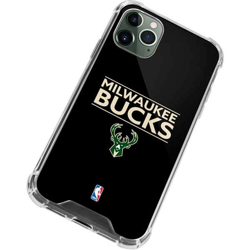 NBA Milwaukee Bucks Standard - Black iPhone 12 Pro Max Clear Case