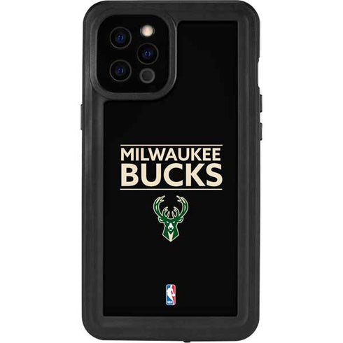 NBA Milwaukee Bucks Standard - Black iPhone 12 Pro Max Waterproof Case