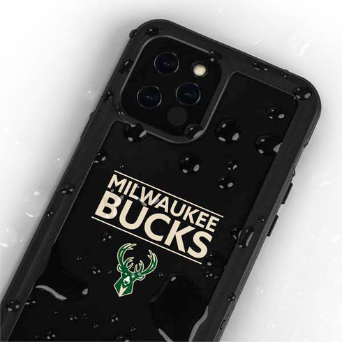 NBA Milwaukee Bucks Standard - Black iPhone 12 Pro Waterproof Case