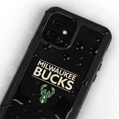 NBA Milwaukee Bucks Standard - Black iPhone 12 Waterproof Case