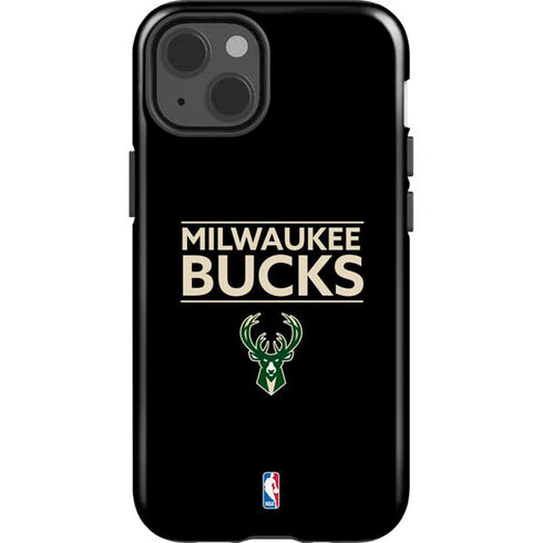 NBA Milwaukee Bucks Standard - Black iPhone 13 Impact Case