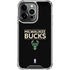NBA Milwaukee Bucks Standard - Black iPhone 13 Pro Clear Case