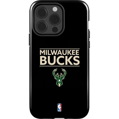 NBA Milwaukee Bucks Standard - Black iPhone 13 Pro Impact Case