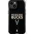 NBA Milwaukee Bucks Standard - Black iPhone 15 Plus Impact Case