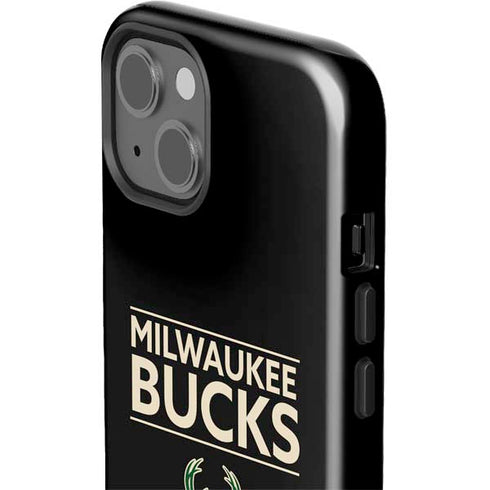 NBA Milwaukee Bucks Standard - Black iPhone 15 Impact Case