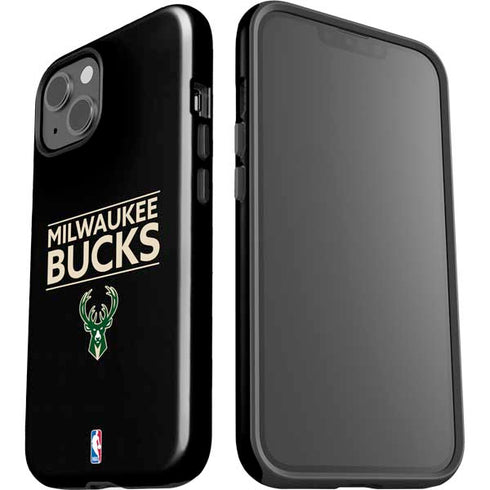 NBA Milwaukee Bucks Standard - Black iPhone 15 Impact Case