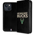 NBA Milwaukee Bucks Standard - Black iPhone 14 Plus Folio Case