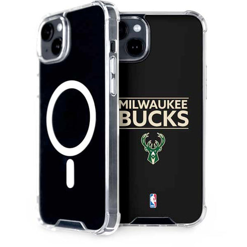 NBA Milwaukee Bucks Standard - Black iPhone 15 Plus MagSafe Case