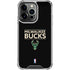 NBA Milwaukee Bucks Standard - Black iPhone 15 Pro Clear Case