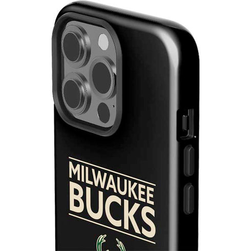 NBA Milwaukee Bucks Standard - Black iPhone 15 Pro Impact Case
