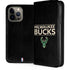 NBA Milwaukee Bucks Standard - Black iPhone 14 Pro Max Folio Case