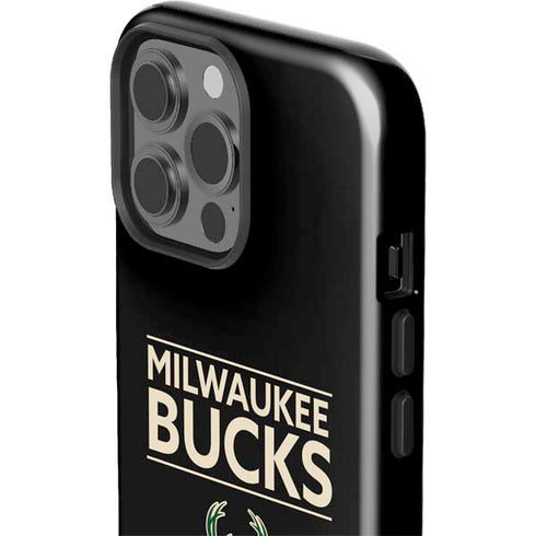 NBA Milwaukee Bucks Standard - Black iPhone 15 Pro Max Impact Case