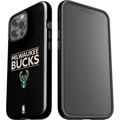 NBA Milwaukee Bucks Standard - Black iPhone 15 Pro Max Impact Case