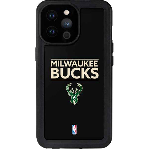 NBA Milwaukee Bucks Standard - Black iPhone 14 Pro Max Waterproof Case
