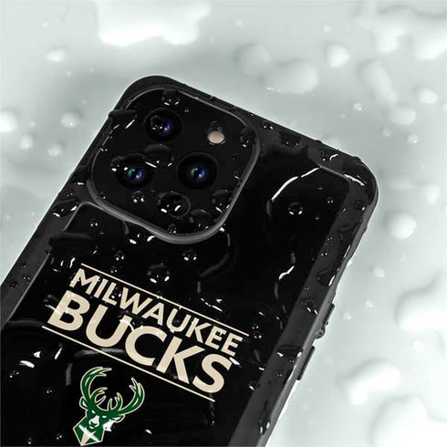 NBA Milwaukee Bucks Standard - Black iPhone 14 Pro Max Waterproof Case