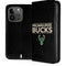 NBA Milwaukee Bucks Standard - Black iPhone 15 Pro Folio Case