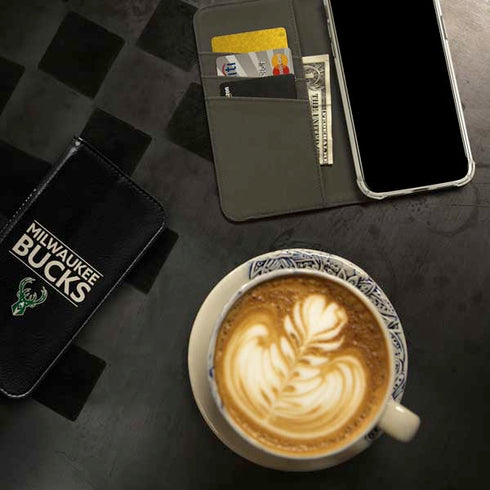 NBA Milwaukee Bucks Standard - Black iPhone 15 Pro Max Folio Case