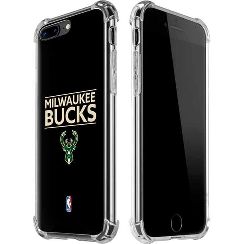 NBA Milwaukee Bucks Standard - Black iPhone 7/8 Plus Clear Case