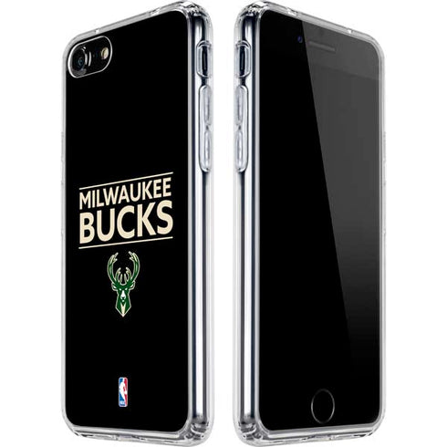 NBA Milwaukee Bucks Standard - Black iPhone SE (2nd & 3rd Gen) Clear Case