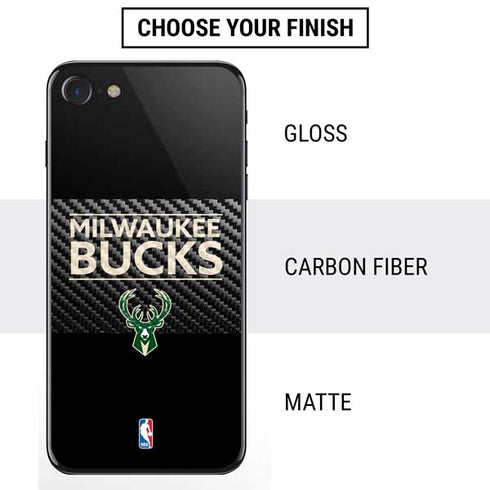 NBA Milwaukee Bucks Standard - Black iPhone SE (2nd & 3rd Gen) Skin