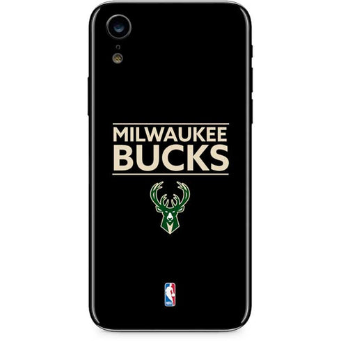 NBA Milwaukee Bucks Standard - Black iPhone XR Skin