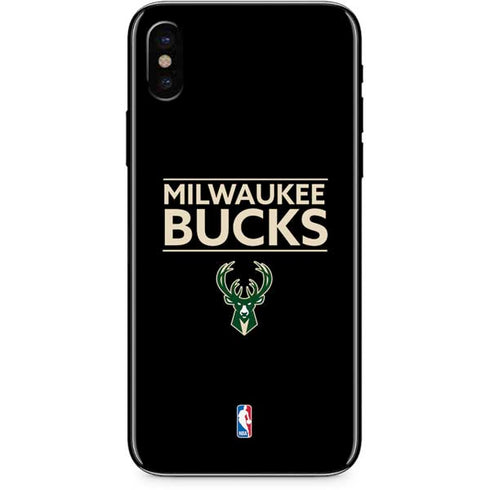 NBA Milwaukee Bucks Standard - Black iPhone XS Max Skin