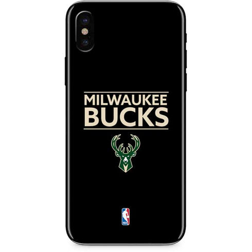 NBA Milwaukee Bucks Standard - Black iPhone XS Skin