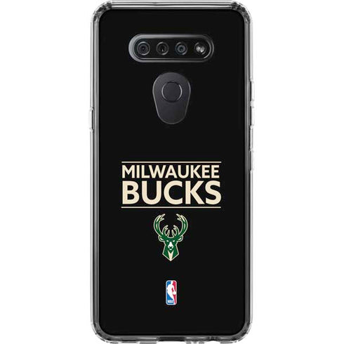 NBA Milwaukee Bucks Standard - Black LG K51/Q51 Clear Case