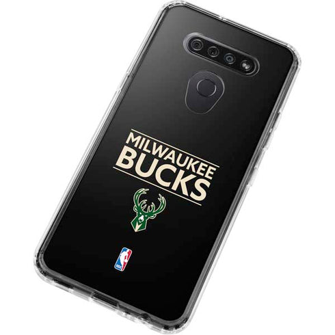 NBA Milwaukee Bucks Standard - Black LG K51/Q51 Clear Case