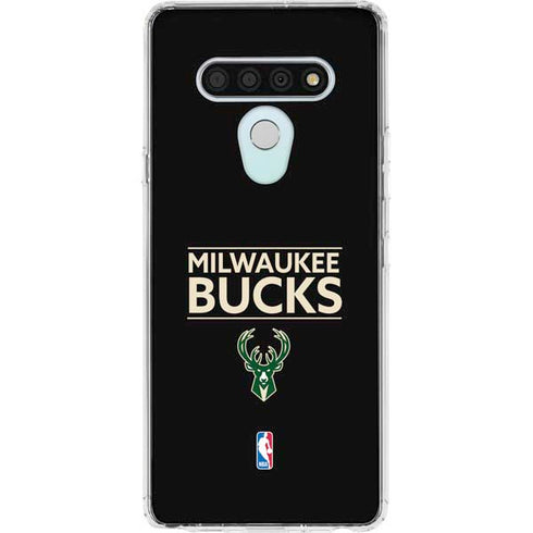 NBA Milwaukee Bucks Standard - Black LG Stylo 6 Clear Case