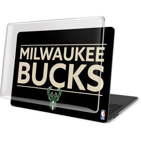 NBA Milwaukee Bucks Standard - Black MacBook Pro 15in (2016-19) Case plus Skin