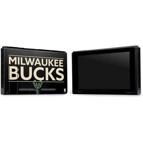 NBA Milwaukee Bucks Standard - Black Nintendo Switch Bundle Skin