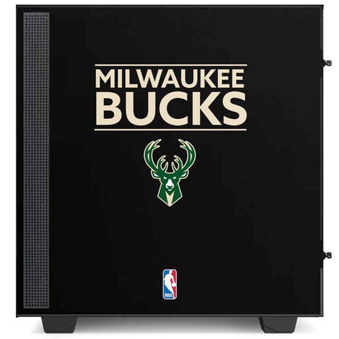 NBA Milwaukee Bucks Standard - Black NZXT H510 Compact ATX Mid-Tower Case Skin