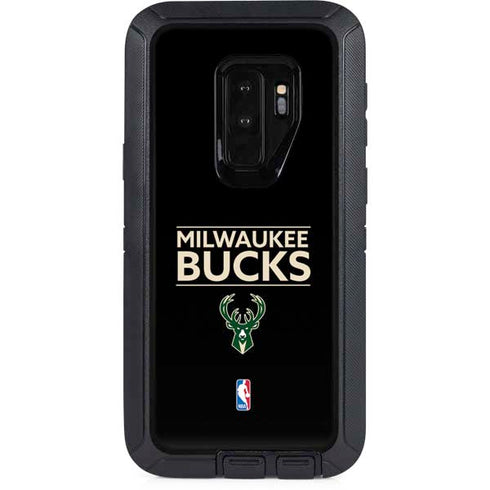 NBA Milwaukee Bucks Standard - Black Otterbox Defender Galaxy Skin