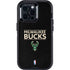 NBA Milwaukee Bucks Standard - Black Otterbox Defender iPhone Skin