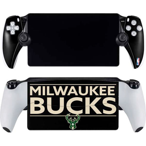 NBA Milwaukee Bucks Standard - Black PlayStation Portal Remote Player Skin