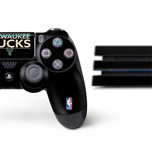 NBA Milwaukee Bucks Standard - Black PS4 Pro Bundle Skin