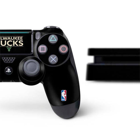 NBA Milwaukee Bucks Standard - Black PS4 Slim Bundle Skin