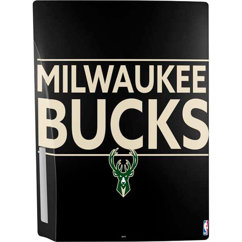 NBA Milwaukee Bucks Standard - Black PS5 Console Skin
