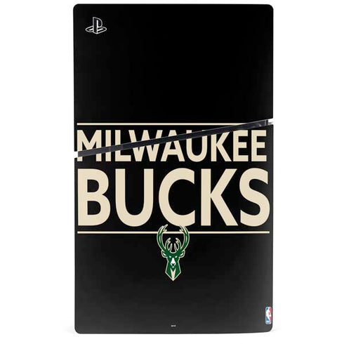 NBA Milwaukee Bucks Standard - Black PS5 Slim Disk Bundle Skin