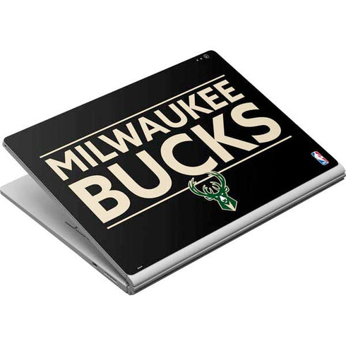 NBA Milwaukee Bucks Standard - Black Surface Book Skin